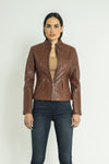 Jasmine-Moto l Cognac - Cuir Dimitri